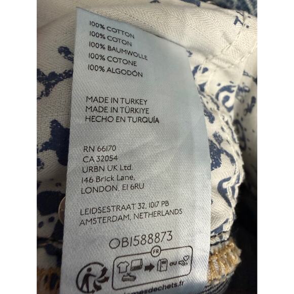 Free People We The Free Tinsley Baggy High-Rise Wide Leg Jeans Bright Eyes Sz 31 - Picture 13 of 16